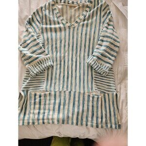 Soft Surroundings Briza Striped Cotton Tunic Large